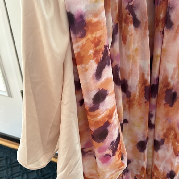 Fame and Partners Alana Tiered Maxi Dress, Watercolor Pinks, Size 6 - Picture 5 of 7